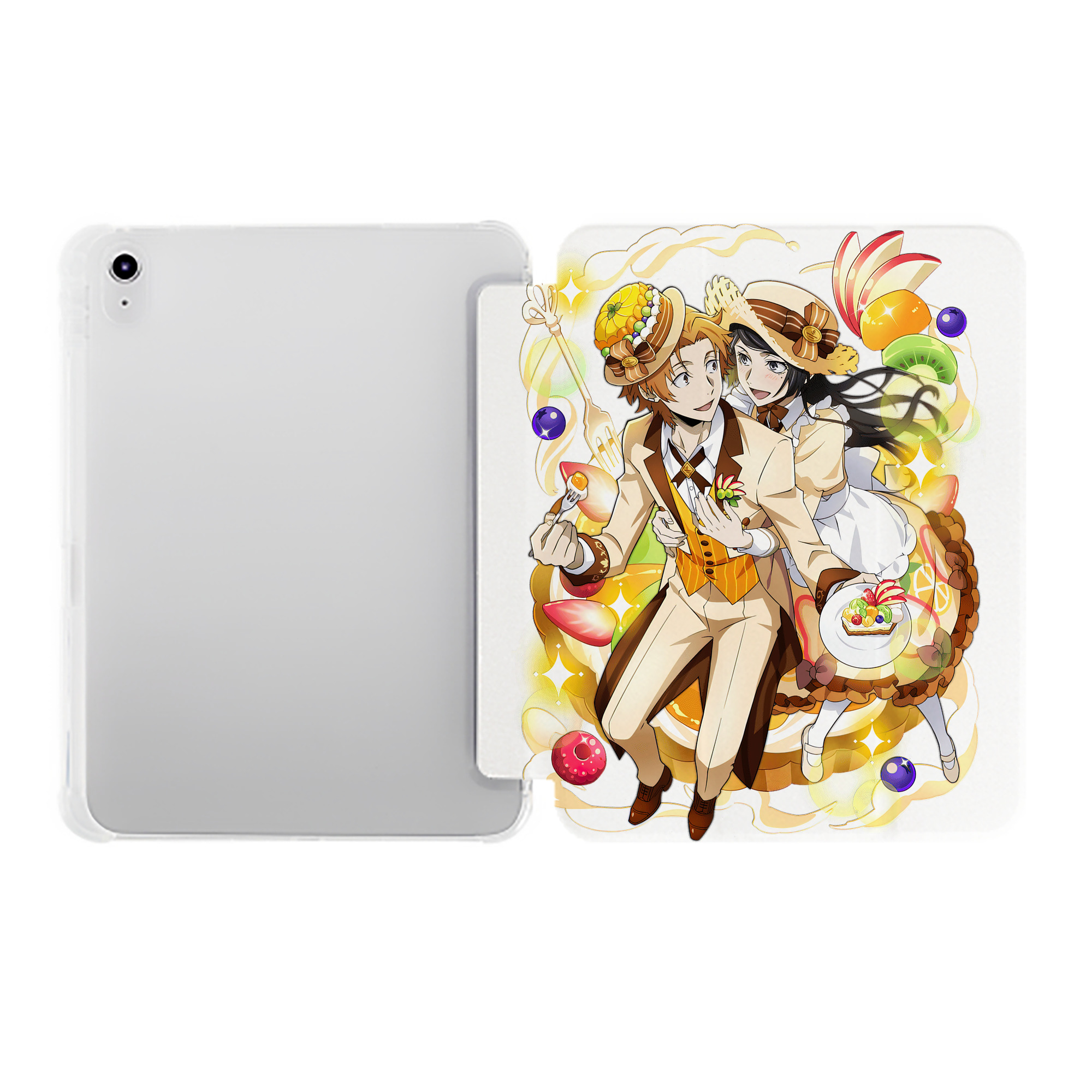 （画像用） 文豪ストレイドッグス Bungo Stray Dogs IPad ケース ペン収納付き 三つ折りスタンド PUレザー×シリコン 対応機種9.5/10.5/10.9インチ